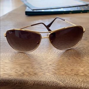 Rayban Gold unisex Cockpit Sunglasses RB 3293